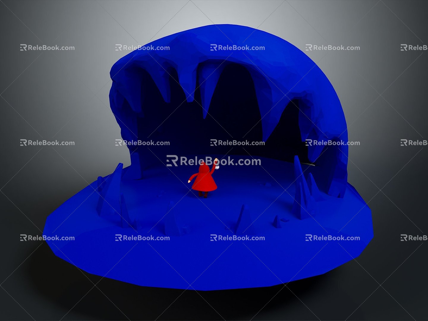 Modern Cartoon Scene Mountain Cave Cave Cave Cave 3d model