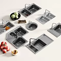 Modern Stainless Steel Kitchen Sinks In Various Styles With Fresh Fruits