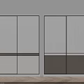 Modern Sliding Door Wardrobes With White And Gray Panel Design Framed Doors In Minimalist Bedroom Interior