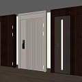 Three Modern Security Doors For Home With Different Designs And Safety Features 3d model