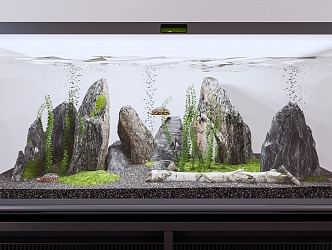 Modern Fish Tank Furniture 3d model