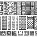 Traditional Decorative Partitions With Various Intricate Patterns For Room Dividing 3d model