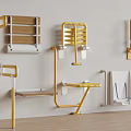 Bathroom Safety Grab Bars Shower Seats And Wall Mounted Shelves With Gold Finish