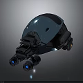 Tactical Weapon Helmet With Blue Exterior And Binocular Attachment For Military Combat Operations