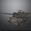 Military Tank 3D Model With Camouflage Design Cannon Turret And Tracks