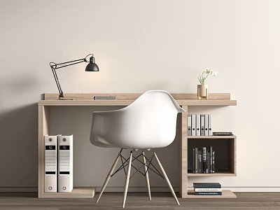 Desk and chair combination 3d model