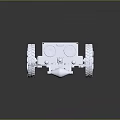 White 3D Designed Home Toy Vehicle With Round Components And Large Wheel