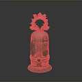 Traditional Chinese Ancient Architecture Featuring Bronze Bell With Dragon Ornament Design
