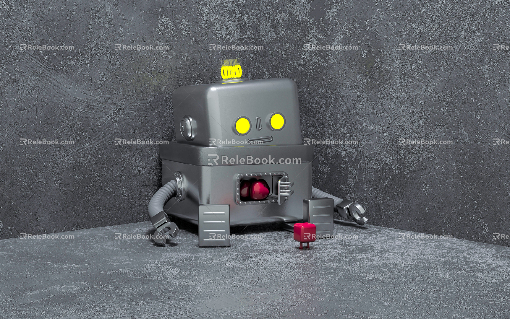 Modern robot cartoon robot 3d model