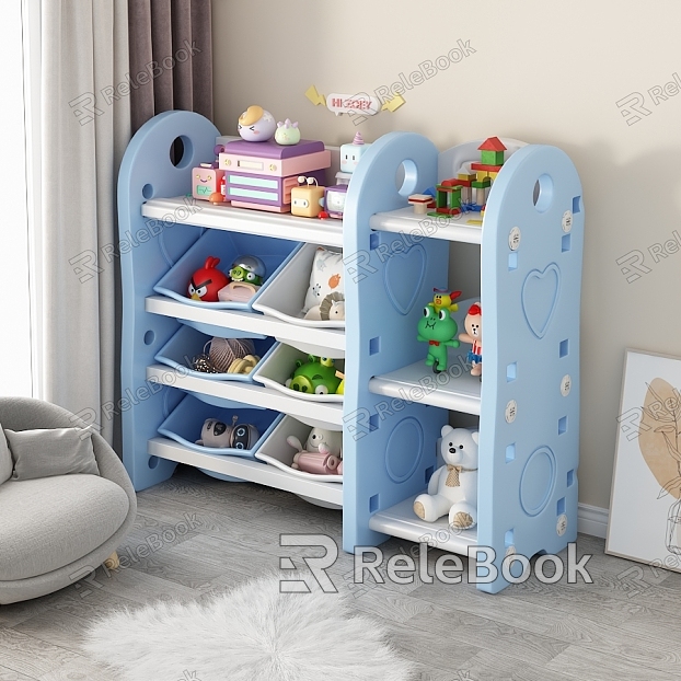 Children's toy rack model