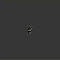 Detailed Camouflage Painted Military Helicopter With Extended Rotors On Gray Background