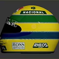 Weapon Themed Racing Helmet Featuring Honda Marlboro And Nacional Logos