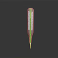 Accurate Analog Thermometer With Stainless Steel Body Red Liquid Indicator And Clear Scale