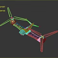 Modern Drone Design Structure With Four Propellers And Fuselage Components 3d model