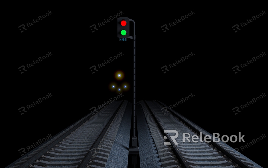 Railway signal lamp signal lamp traffic light lamp industrial device outdoor lamp railway track equipment facility transportation game park model