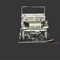 Vintage Military Green Utility Vehicle With Tracks And Open Cargo Bed