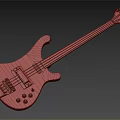 Vibrant Blue Electric Bass Guitar With Vintage Design Maple Neck And Metal Hardware