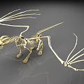 Detailed Dinosaur Skeleton Model With Anatomical Structure And Bone Details 3d model