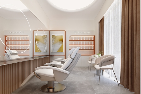 Modern Barber Shop Beauty Salon 3d model