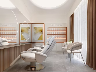 Modern Barber Shop Beauty Salon 3d model
