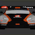 VEGA Sponsored Black Orange Racing Car With IQ Option Livery And Aerodynamic Rear Wing