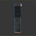 Inclined Blue Frame Conveyor Belt With Black Belt And Orange Edge Structure