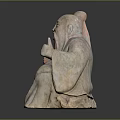 The Wise Man Tiegai Li Eight Immortals Figure Old Man Old Man Ancient Old Man Ancient Wise Warlock Master 3d model