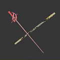 Two Silver Crossed Swords With Ornate Engraved Patterns On Dark Background 3d model