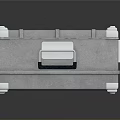 Durable Metal Equipment Case With Hard Shell Carrying Handle Secure Latches And Top Stripe Design