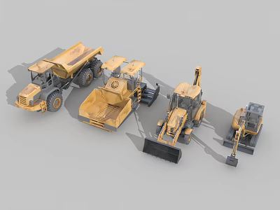 Modern Excavator Construction Machinery 3d model