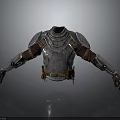 Medieval Warrior Armor With Metal Chestplate Leather Straps And Arm Guards