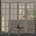 Simple European Screen Partition 3d model