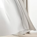 Beige Layered Curtains With Sheer Fabric For Modern Window Design