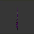 Purple Black Decorative Spear Weapon with Spiked Design and Sharp Tip