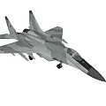 Fighter Jet in Flight Over Blue Sky with White Clouds Camouflage Design and Wheels Down