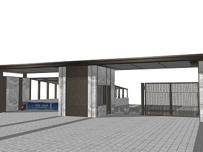 Modern Entrance Gate model