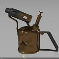 Vintage Brass Metal Hardware Blowtorch Tool With Nozzle Handle For Workshop Use