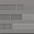 Various Design Railings In Black And White Metal For Home Decoration