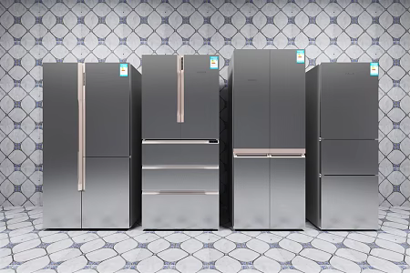Modern refrigerator double door refrigerator single door refrigerator 3d model