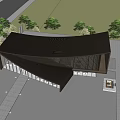 Modern Sales Office Architecture Commercial Architecture Exhibition Art Gallery Architecture 3d model