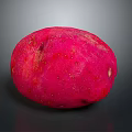 Vibrant Red Potato With Smooth Surface Isolated On Dark Background Close Up Studio Shot 3d model