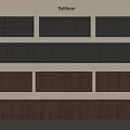 Various Design Wall Panels Featuring Black And Brown Colors With Different Styles 3d model