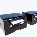 Epson Office Printers Two Black Desktop Units Printing Paper In Workplace 3d model