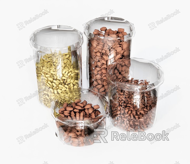 Modern Seasoning Bottle Food Beverage Kitchen Seasoning Nut Glassware model