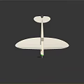 Shiny Red and White Model Airplane With White Wings Tail and Green Propeller