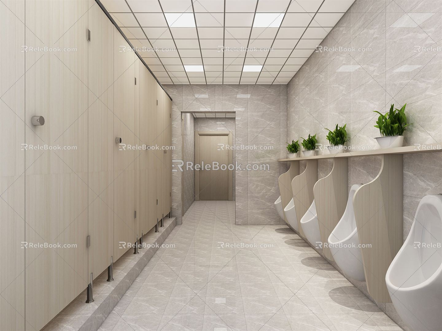 Public toilet Modern toilet 3d model