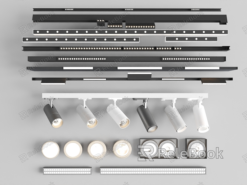 Modern Spotlight Downlight Spotlight Track Light Line Strip model