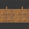 Rustic Wooden Fence Structure With Vertical Planks And Corner Posts