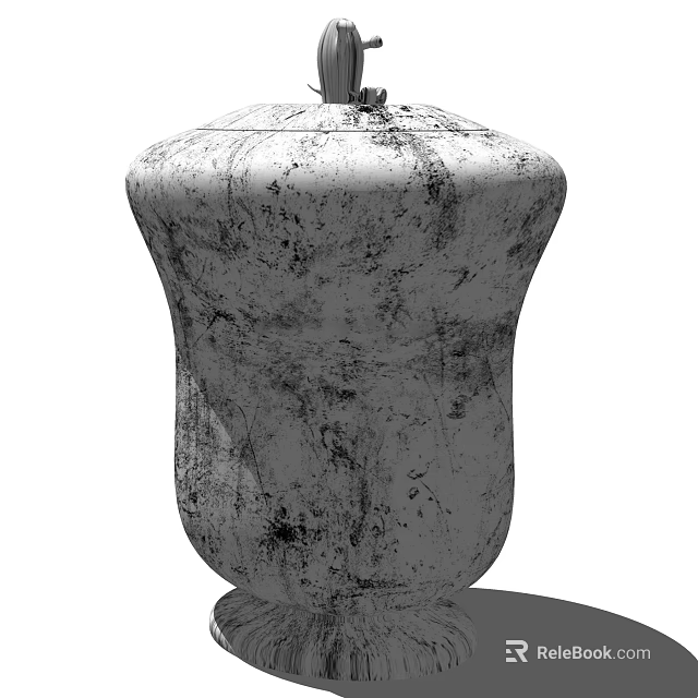 Decorative Ornament Set With Unique Textured Surface For Vintage Home Decoration 3d model 