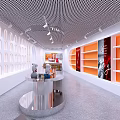 New Craftsmanship Era Specialty Store With Modern Design Circular Decor And Product Displays